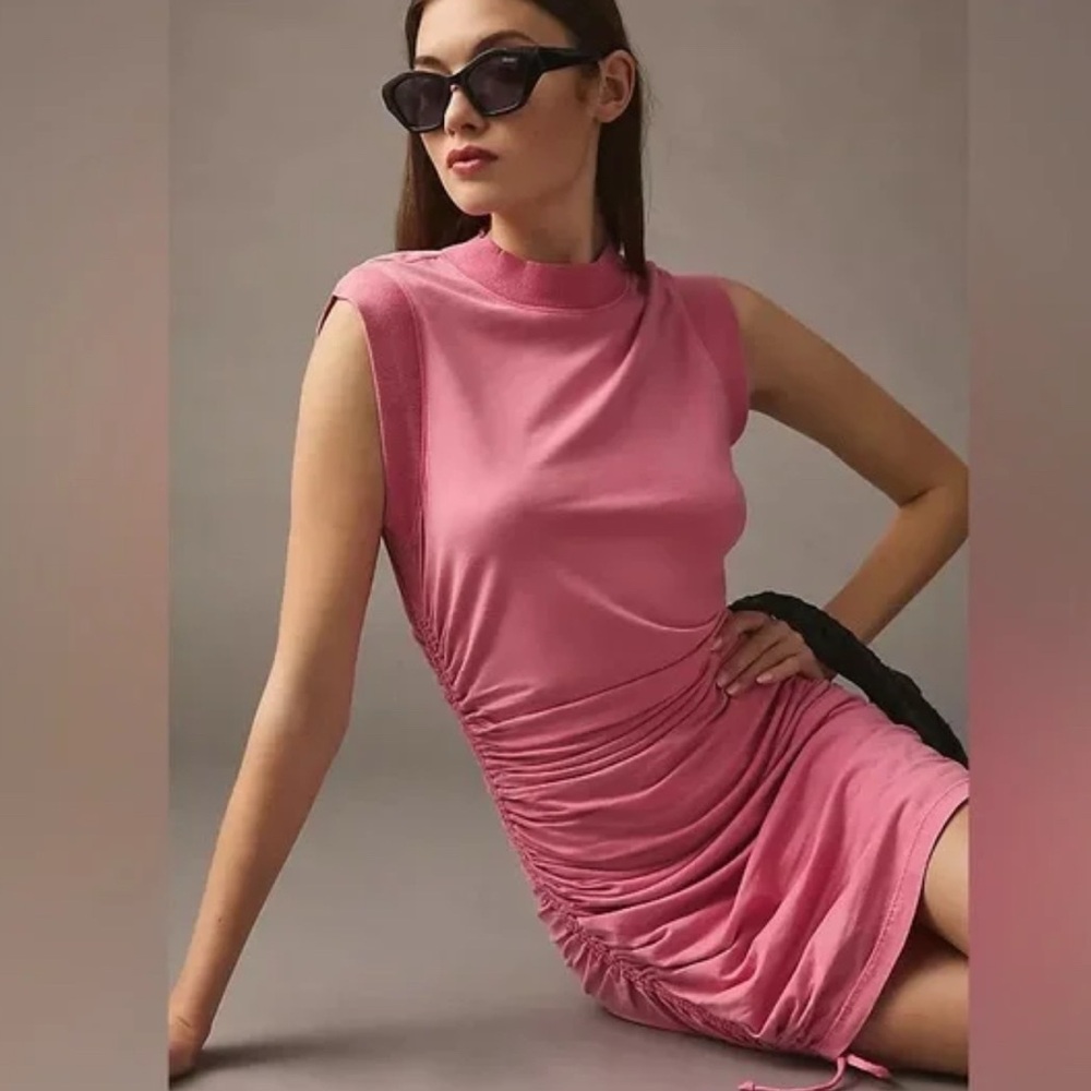 Anthropologie Pink Midi Dress